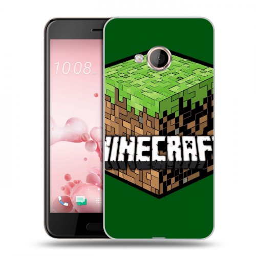 Дизайнерский силиконовый чехол для HTC U Play Minecraft