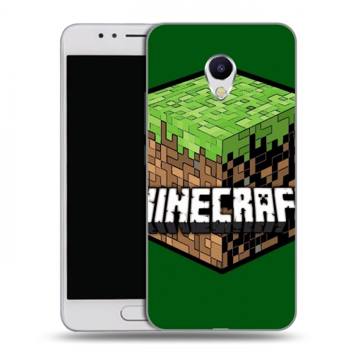 Дизайнерский силиконовый чехол для Meizu M5s Minecraft