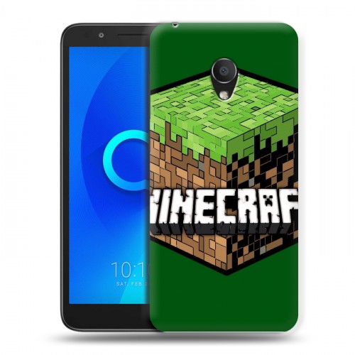 Дизайнерский пластиковый чехол для Alcatel 1C Minecraft
