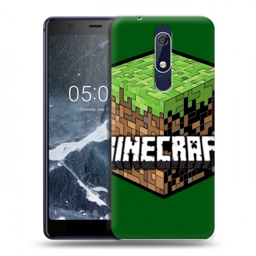 Дизайнерский пластиковый чехол для Nokia 5.1 Minecraft