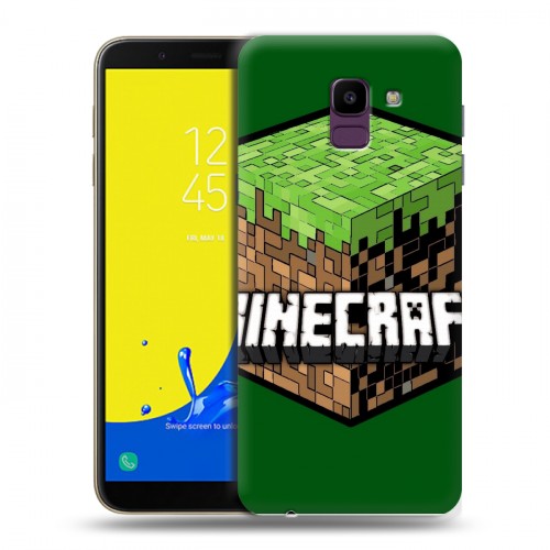 Дизайнерский пластиковый чехол для Samsung Galaxy J6 Minecraft