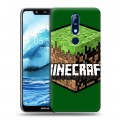 Дизайнерский пластиковый чехол для Nokia 5.1 Plus Minecraft