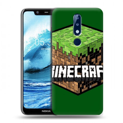 Дизайнерский пластиковый чехол для Nokia 5.1 Plus Minecraft