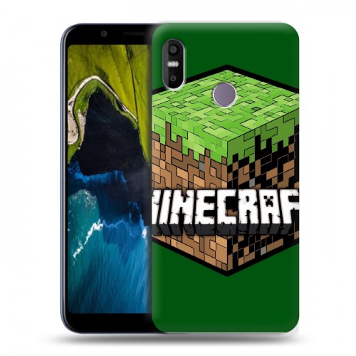 Дизайнерский пластиковый чехол для HTC U12 Life Minecraft