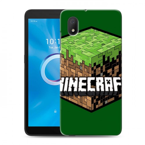 Дизайнерский пластиковый чехол для Alcatel 1B (2020) Minecraft