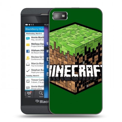 Дизайнерский пластиковый чехол для BlackBerry Z10 Minecraft