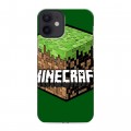 Дизайнерский силиконовый с усиленными углами чехол для Iphone 12 Mini Minecraft