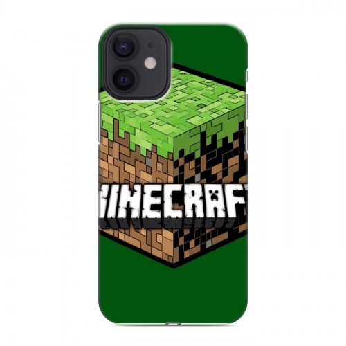 Дизайнерский силиконовый с усиленными углами чехол для Iphone 12 Mini Minecraft