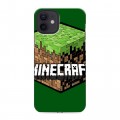 Дизайнерский силиконовый чехол для Iphone 12 Minecraft