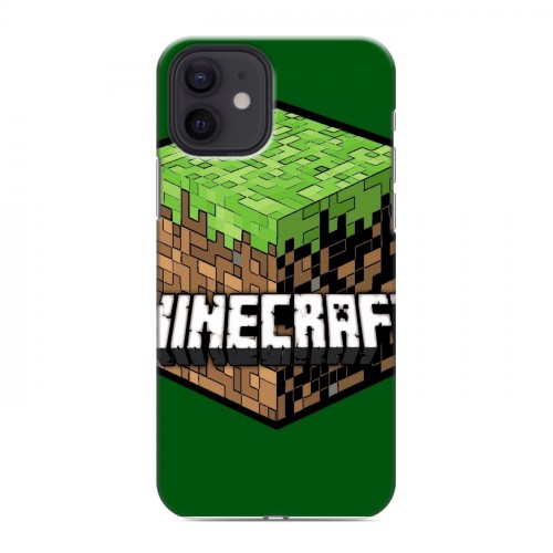 Дизайнерский силиконовый чехол для Iphone 12 Minecraft