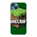 Дизайнерский силиконовый чехол для Iphone 13 Minecraft