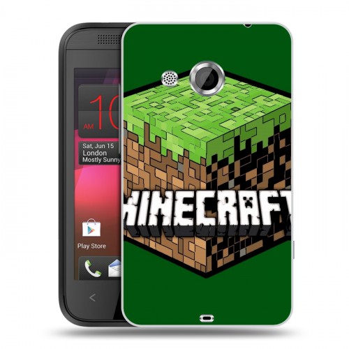 Дизайнерский пластиковый чехол для HTC Desire 200 Minecraft