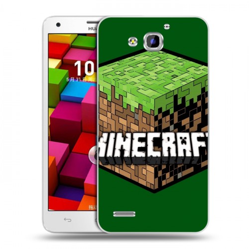 Дизайнерский пластиковый чехол для Huawei Honor 3x Minecraft