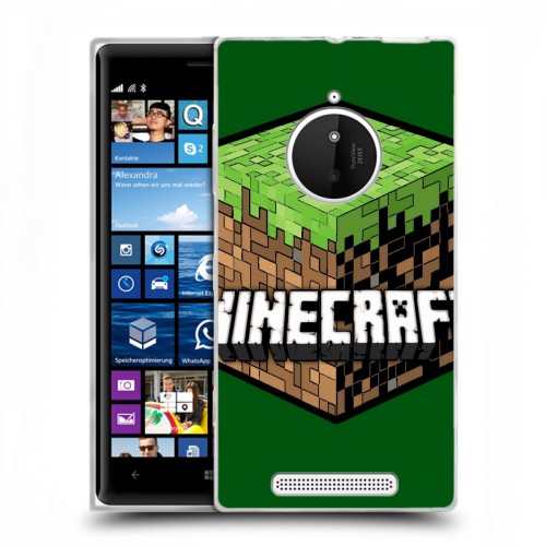 Дизайнерский пластиковый чехол для Nokia Lumia 830 Minecraft