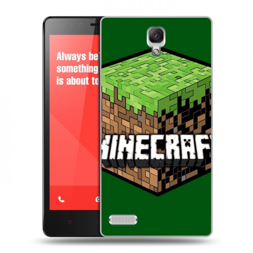 Дизайнерский силиконовый чехол для Xiaomi RedMi Note Minecraft