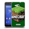 Дизайнерский пластиковый чехол для Sony Xperia E4g Minecraft