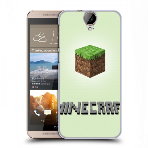 Дизайнерский пластиковый чехол для HTC One E9+ Minecraft