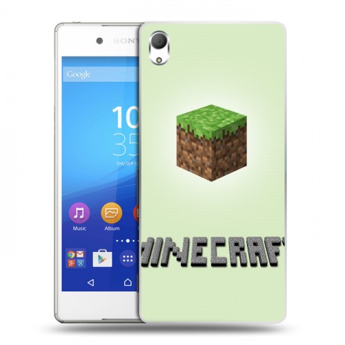 Дизайнерский пластиковый чехол для Sony Xperia Z3+ Minecraft