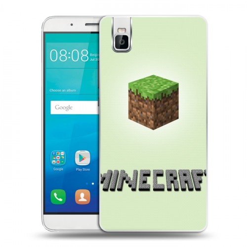 Дизайнерский пластиковый чехол для Huawei ShotX Minecraft