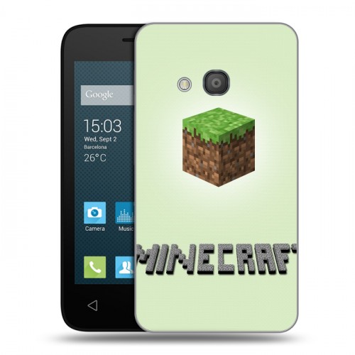 Дизайнерский силиконовый чехол для Alcatel One Touch Pixi 4 (4) Minecraft