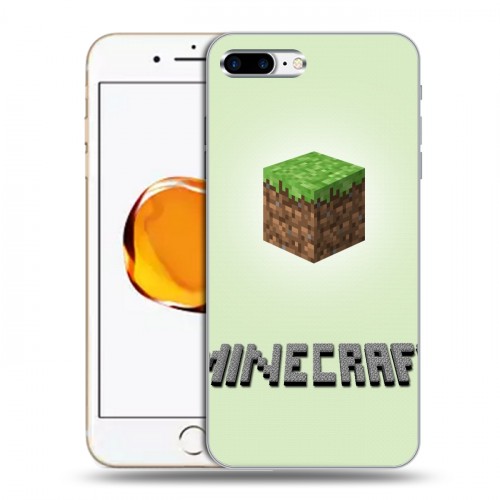 Дизайнерский пластиковый чехол для Iphone 7 Plus / 8 Plus Minecraft