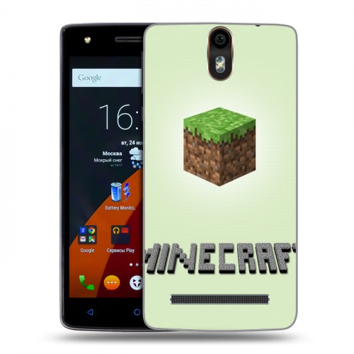 Дизайнерский силиконовый чехол для Wileyfox Storm Minecraft