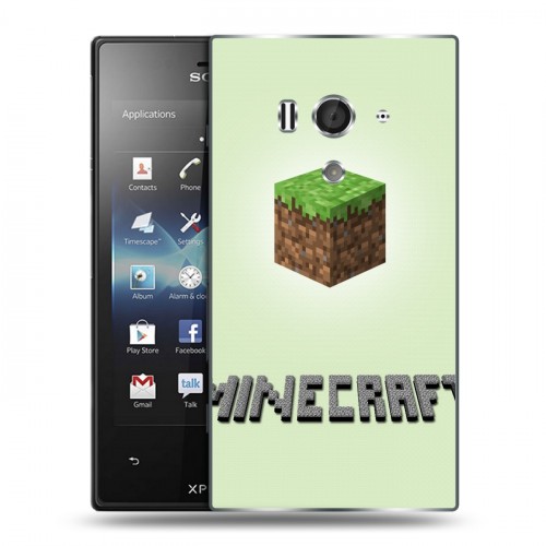 Дизайнерский пластиковый чехол для Sony Xperia acro S Minecraft