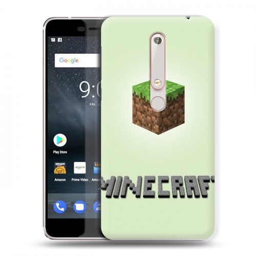 Дизайнерский пластиковый чехол для Nokia 6 (2018) Minecraft