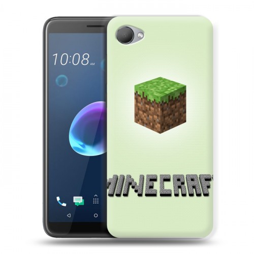 Дизайнерский пластиковый чехол для HTC Desire 12 Minecraft