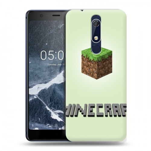 Дизайнерский пластиковый чехол для Nokia 5.1 Minecraft