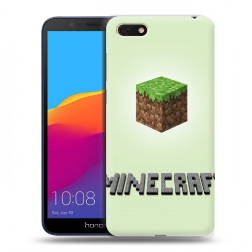 Дизайнерский пластиковый чехол для Huawei Honor 7A Minecraft