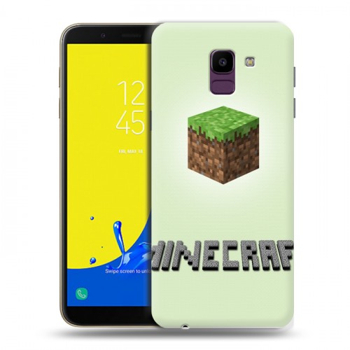 Дизайнерский пластиковый чехол для Samsung Galaxy J6 Minecraft