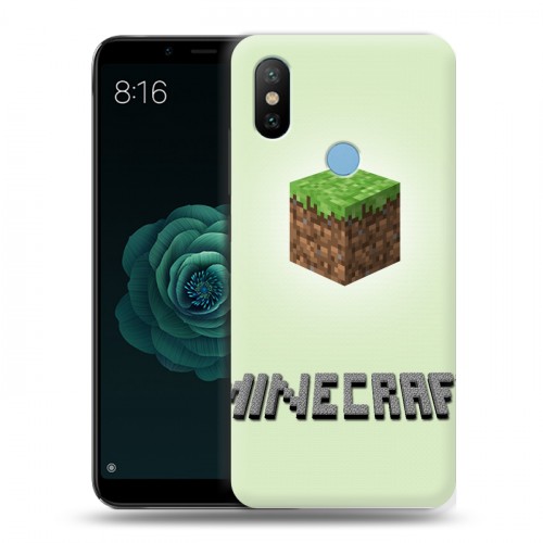 Дизайнерский силиконовый чехол для Xiaomi Mi A2 Minecraft