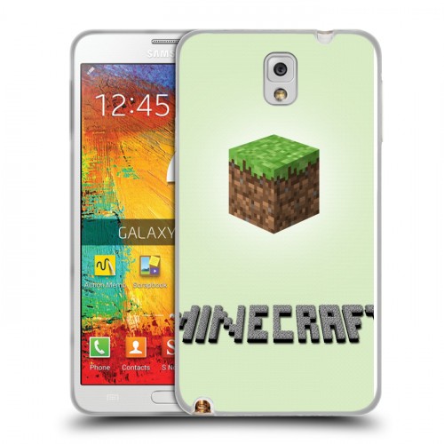 Дизайнерский пластиковый чехол для Samsung Galaxy Note 3 Minecraft