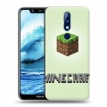 Дизайнерский пластиковый чехол для Nokia 5.1 Plus Minecraft