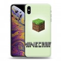 Дизайнерский силиконовый чехол для Iphone Xs Max Minecraft