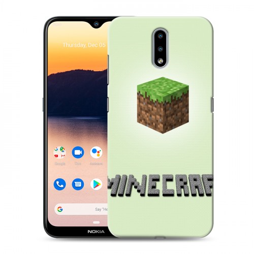 Дизайнерский пластиковый чехол для Nokia 2.3 Minecraft