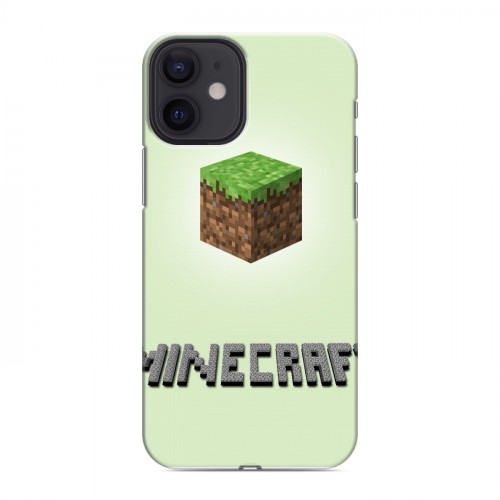 Дизайнерский силиконовый с усиленными углами чехол для Iphone 12 Mini Minecraft
