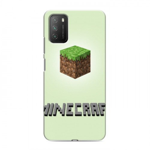 Дизайнерский пластиковый чехол для Xiaomi Poco M3 Minecraft