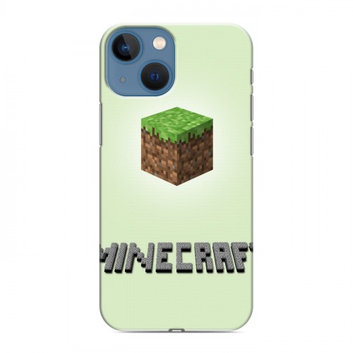 Дизайнерский пластиковый чехол для Iphone 13 Mini Minecraft