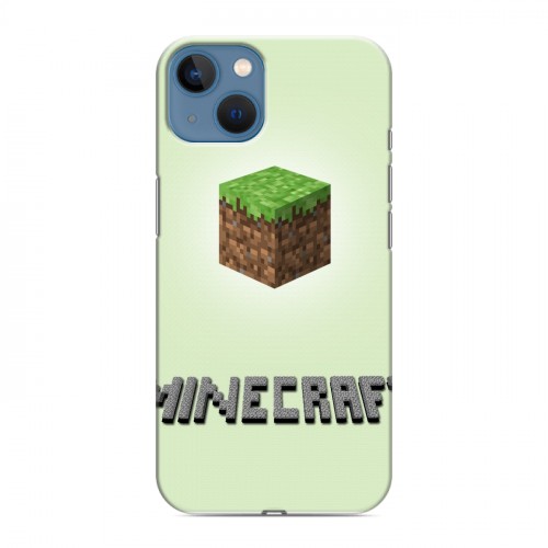 Дизайнерский силиконовый чехол для Iphone 13 Minecraft