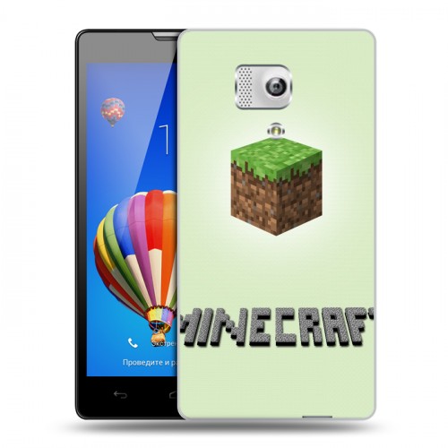 Дизайнерский пластиковый чехол для Huawei Honor 3 Minecraft