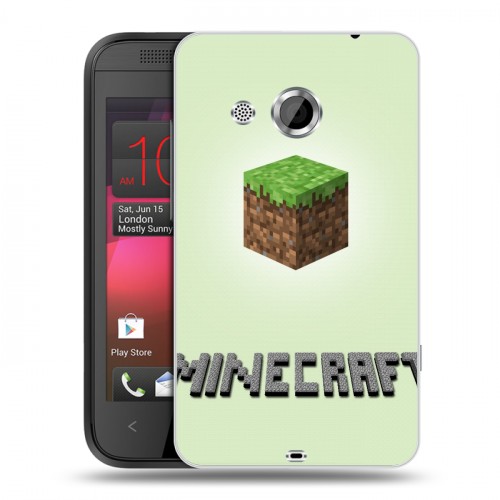 Дизайнерский пластиковый чехол для HTC Desire 200 Minecraft