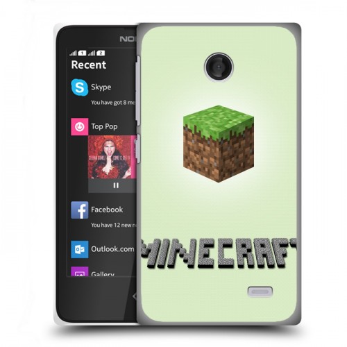 Дизайнерский пластиковый чехол для Nokia X Minecraft