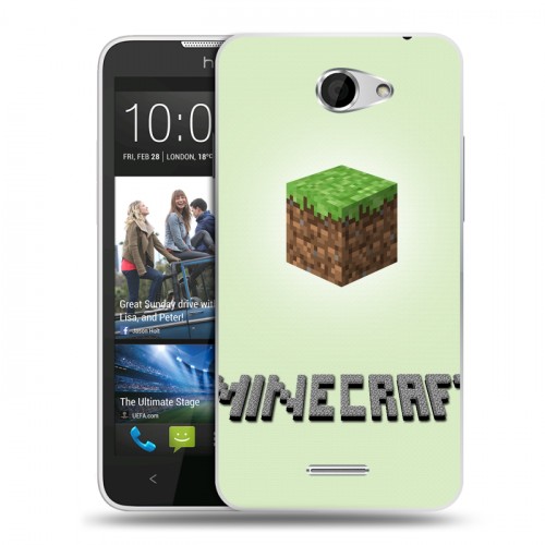 Дизайнерский пластиковый чехол для HTC Desire 516 Minecraft