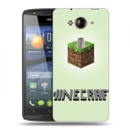 Дизайнерский пластиковый чехол для Acer Liquid E3 Minecraft