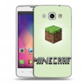 Дизайнерский пластиковый чехол для LG L60 Minecraft