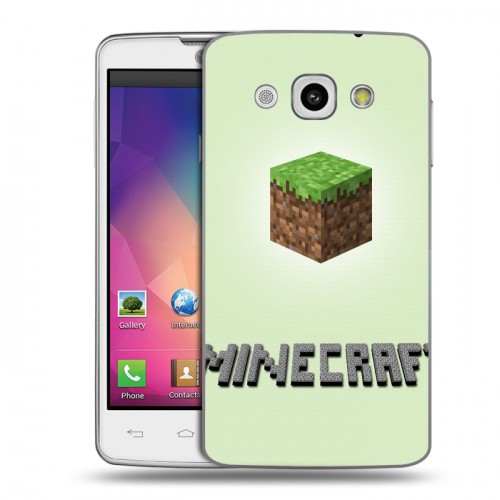 Дизайнерский пластиковый чехол для LG L60 Minecraft