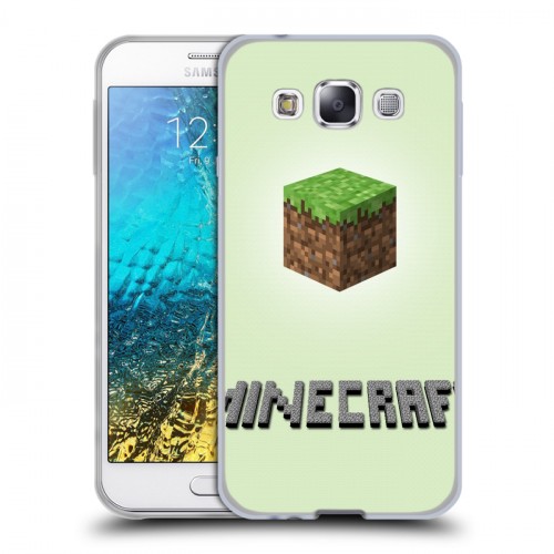 Дизайнерский пластиковый чехол для Samsung Galaxy E5 Minecraft