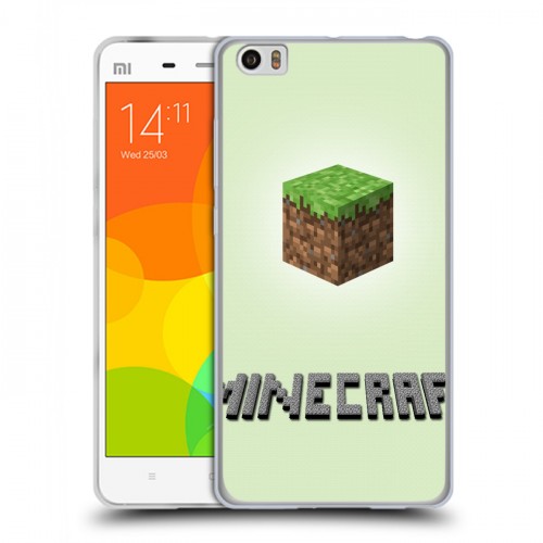 Дизайнерский силиконовый чехол для Xiaomi Mi Note Minecraft